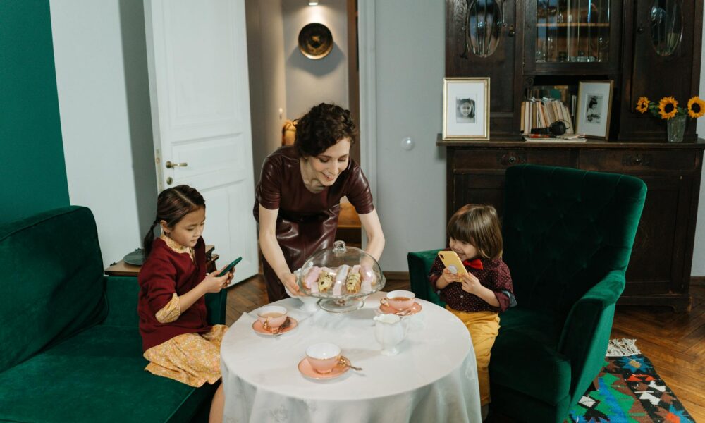 kids sitting at the table